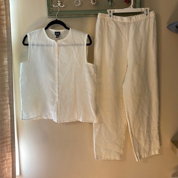 Eileen Fisher Pants - Eileen fisher 100% Irish linen top and pants set
